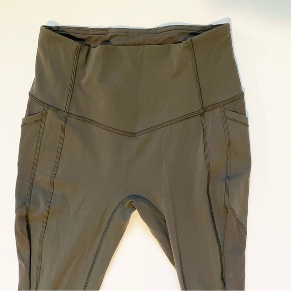Lululemon All The Right Places Crop Leggings in Army Green - Picture 3 of 8